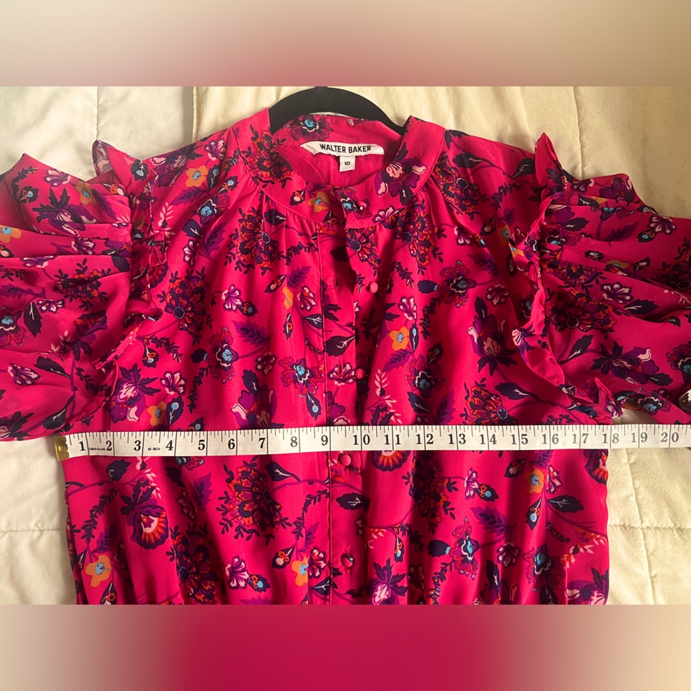 Walter Baker Women’s Floral Print Mini Dress size L - Picture 7 of 11
